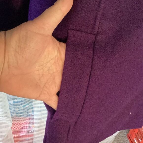 NWT Talbots 100% Wool Purple Swing Jacket Coat Women’s 18W Retail $279 - Picture 4 of 8